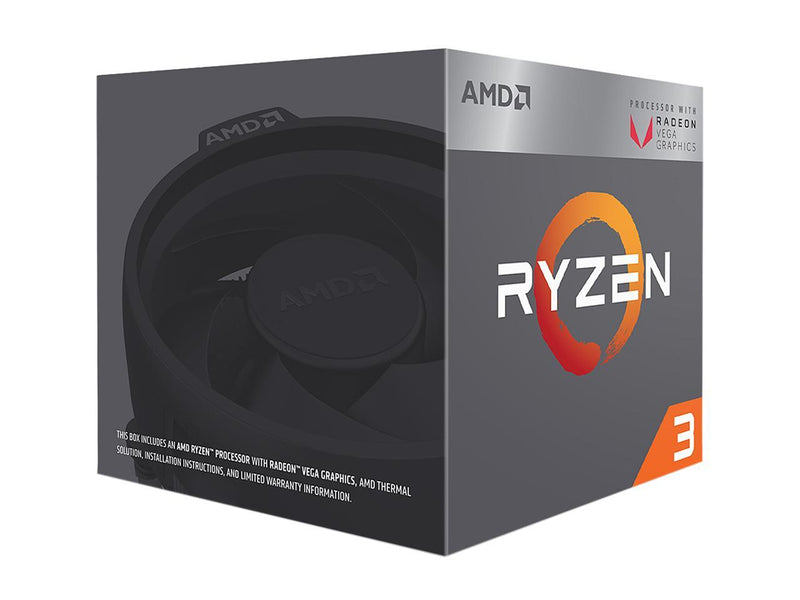AMD RYZEN 3 2200G Quad-Core 3.5 GHz (3.7 GHz Max Boost) Socket AM4 65W YD2200C5FBBOX Desktop Processor