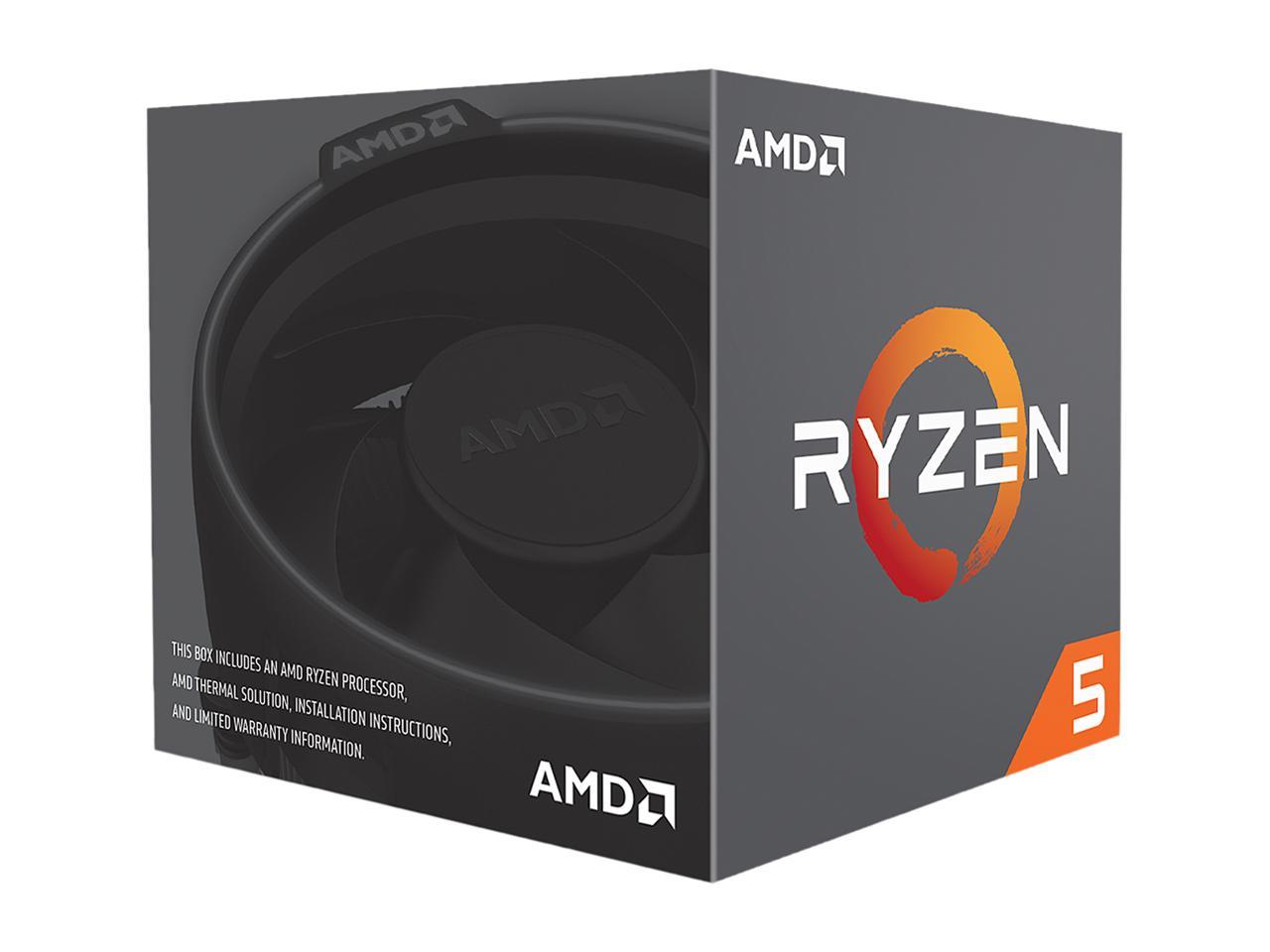 AMD RYZEN 5 2600 6-Core 3.4 GHz (3.9 GHz Max Boost) Socket AM4 65W YD2600BBAFBOX Desktop Processor