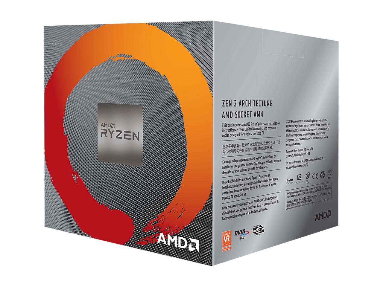 AMD RYZEN 7 3700X 8-Core 3.6 GHz (4.4 GHz Max Boost) Socket AM4 65W 100-100000071BOX Desktop Processor