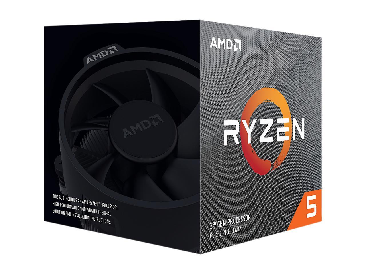 AMD RYZEN 5 3600X 6-Core 3.8 GHz (4.4 GHz Max Boost) Socket AM4 95W 100-100000022BOX Desktop Processor