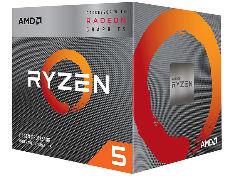 AMD RYZEN 5 3400G 4-Core 3.7 GHz (4.2 GHz Max Boost) Socket AM4 65W YD3400C5FHBOX Desktop Processor