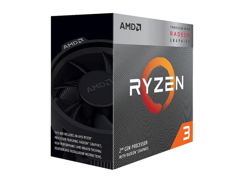 AMD RYZEN 3 3200G 4-Core 3.6 GHz (4.0 GHz Max Boost) Socket AM4 65W YD3200C5FHBOX Desktop Processor