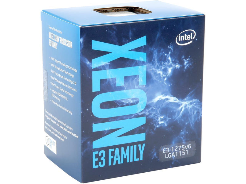 Intel Xeon E3-1275 V6 Kaby Lake 3.8 GHz (4.2 GHz Turbo) LGA 1151 73W BX80677E31275V6 Server Processor Intel HD Graphics P630