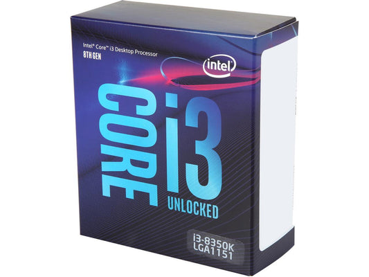 Intel Core i3-8350K Coffee Lake Quad-Core 4.0 GHz LGA 1151 (300 Series) 91W BX80684I38350K Desktop Processor Intel UHD Graphics 630
