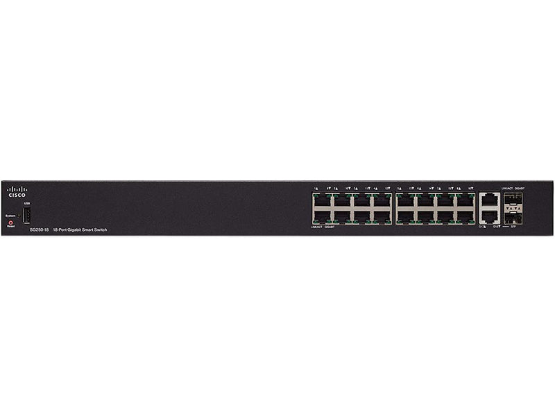 Cisco Sg250-18 18-Port Gigabit Smart Switch