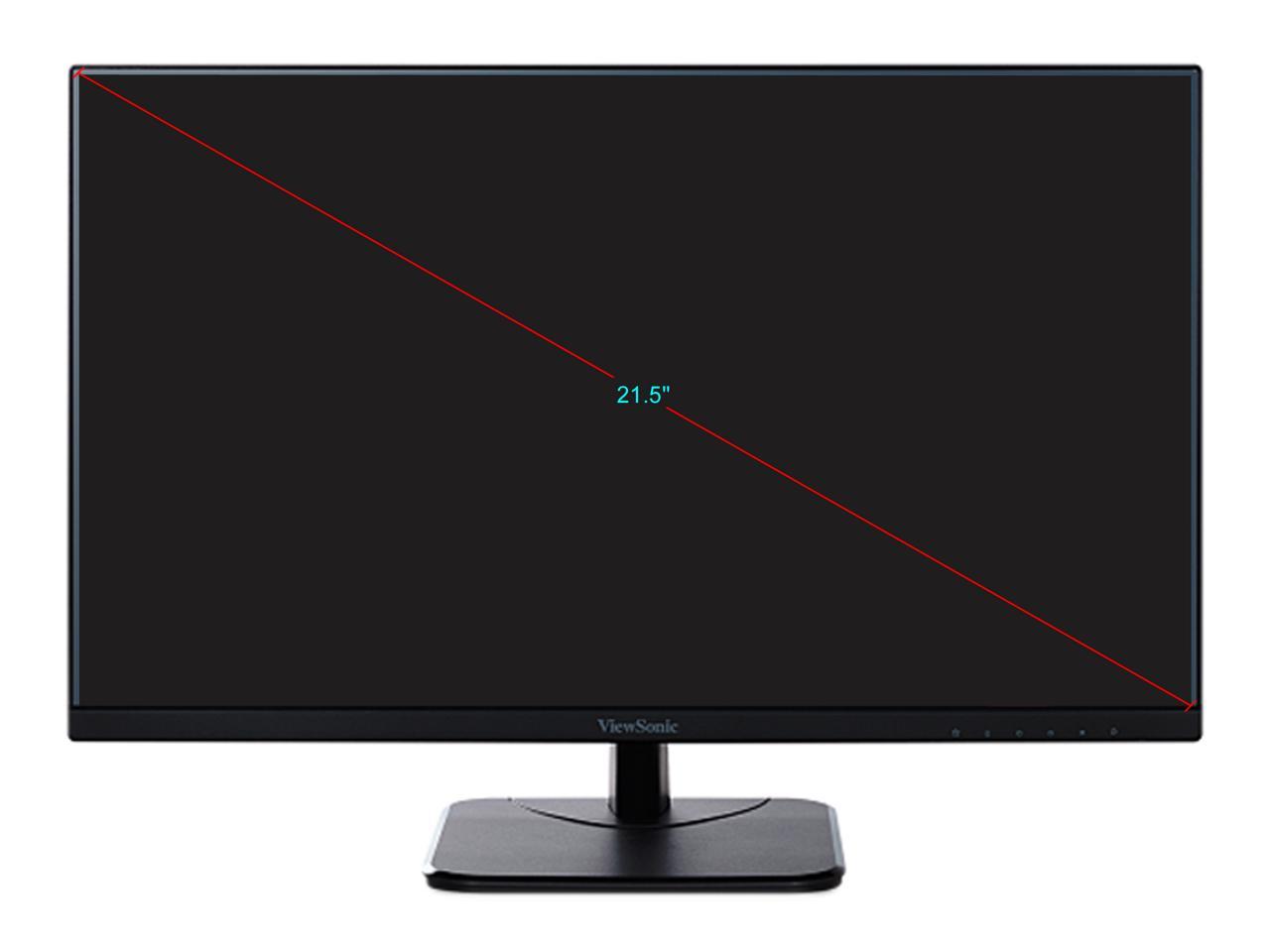 ViewSonic VA2256-MHD 22" (Actual size 21.5") Full HD 1920 x 1080 7ms HDMI VGA DisplayPort Built-in Speakers Flicker-Free Blue-Light Filter Anti-Glare Frameless Backlit LED IPS Monitor