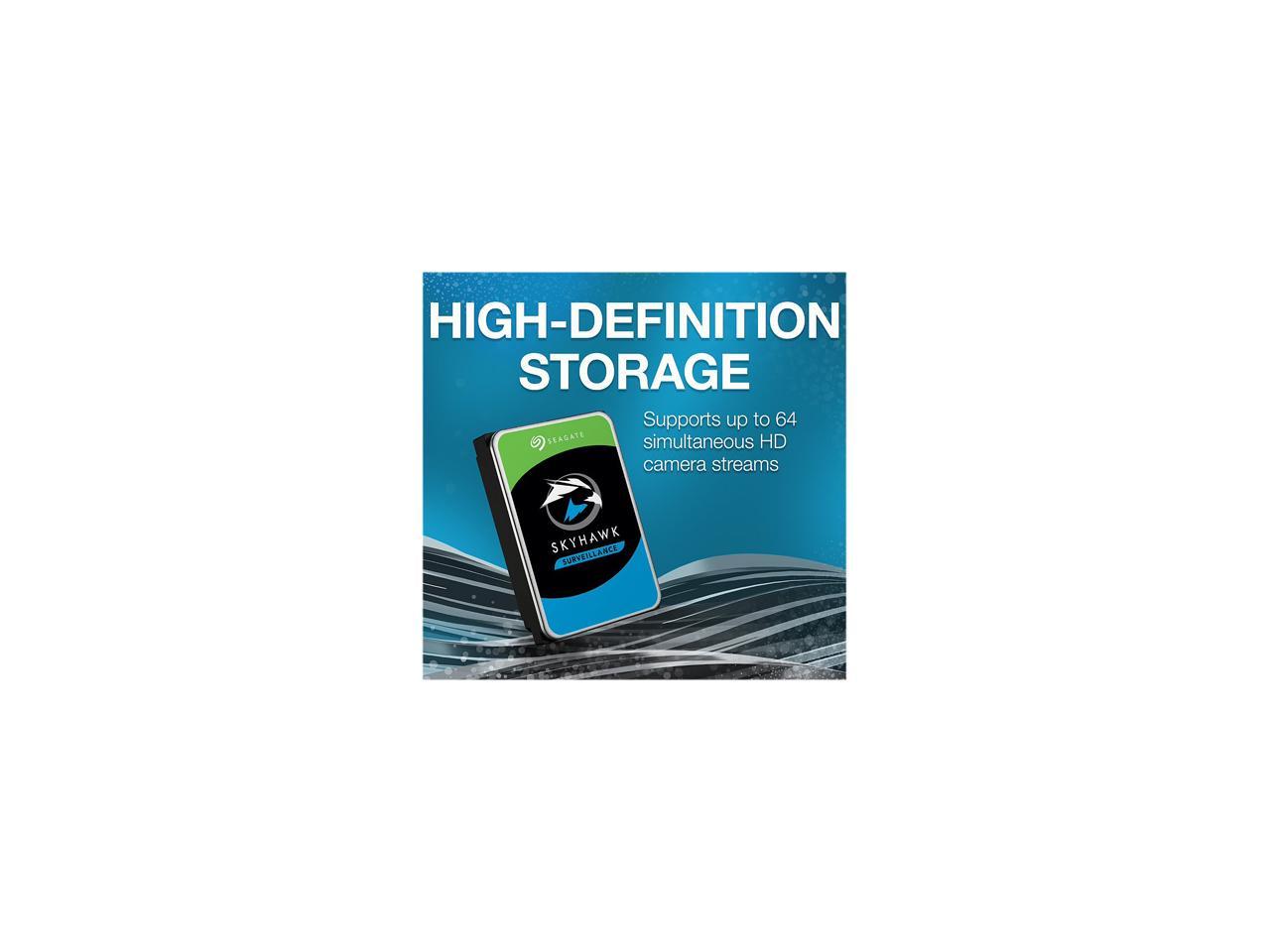 Seagate SkyHawk 4TB Surveillance Hard Drive 256MB Cache SATA 6.0Gb/s NVR DVR 3.5" Internal HDD ST4000VX013