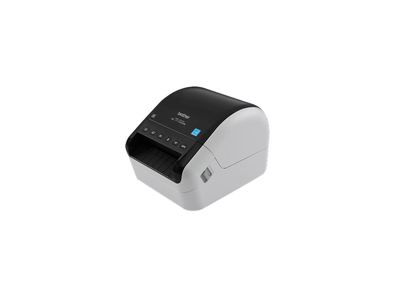 Brother QL-1110NWB 4" Wide Format, Professional Direct Thermal Label Printer, USB, USB Host, Bluetooth 2.1+EDR, Wireless (b/g/n), Ethernet, WirelessDirect, Auto Cutter - White/Black