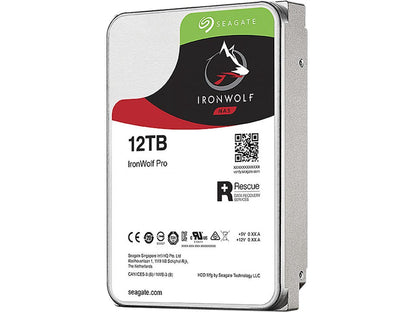 Seagate IronWolf Pro 12TB NAS Hard Drive 7200 RPM 256MB Cache CMR SATA 6.0Gb/s 3.5" Internal HDD ST12000NE0008 - OEM