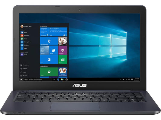 ASUS L402 Thin and Light Laptop, 14" HD, AMD E2-6110 Processor, AMD Radeon R2 Graphics, 4 GB DDR3 RAM, 32 GB eMMC Flash Storage, Windows 10 S with 1 Year Office 365 Subscription Included - L402WA-EH21