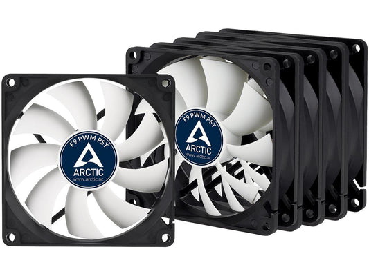 Arctic F9 PWM PST Value pack Standard Low Noise PWM Controlled Case Fan with PST Feature Cooling, 5 Pack