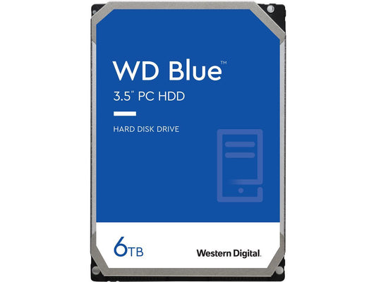 WD Blue 6TB Desktop Hard Disk Drive - 5400 RPM SATA 6Gb/s 256MB Cache 3.5 Inch - WD60EZAZ