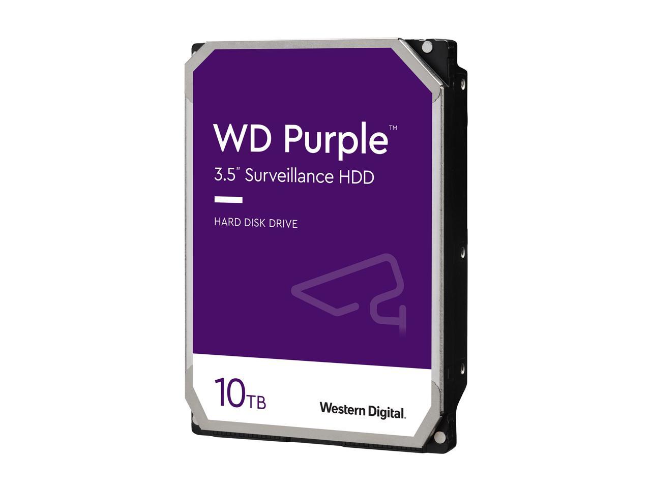 WD Purple WD102PURZ 10TB 7200 RPM 256MB Cache SATA 6.0Gb/s 3.5" Hard Drives Bare Drive