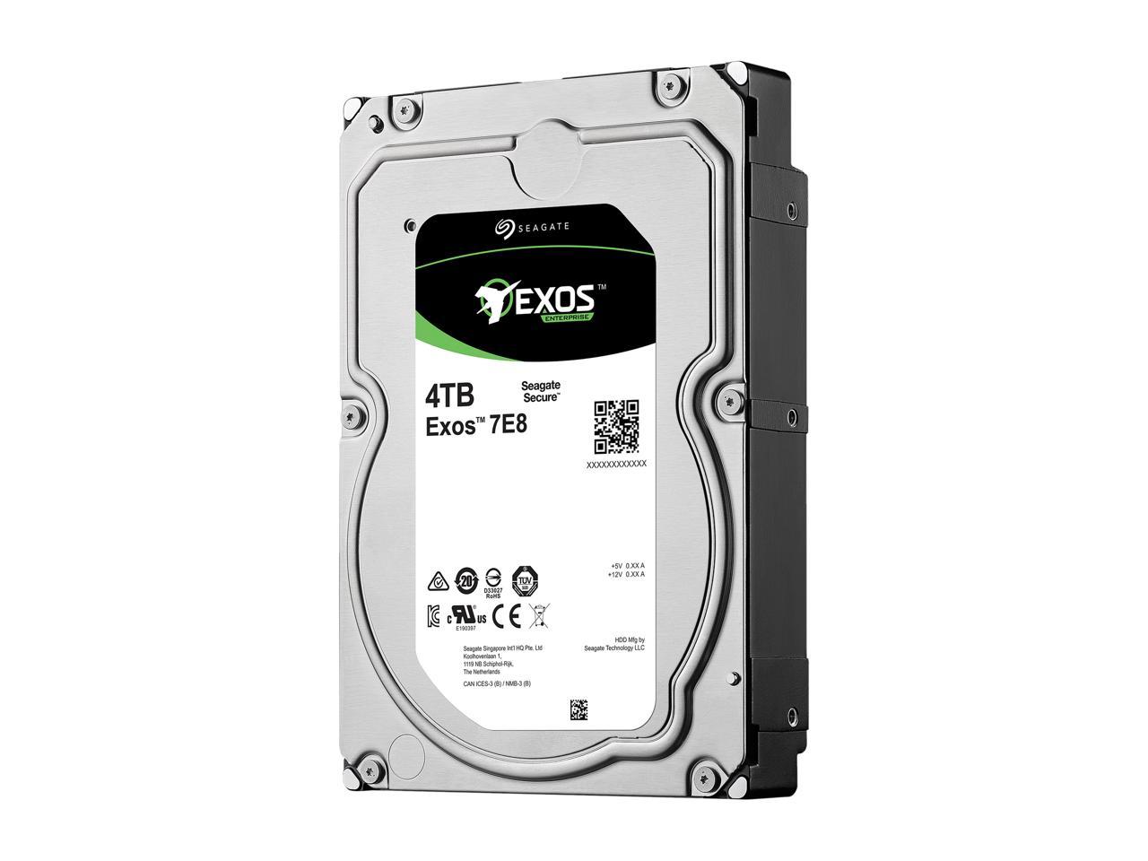 Seagate Exos Enterprise Capacity 3.5'' HDD 4TB 7200 RPM 512n SATA 6Gb/s 128MB Cache Internal Hard Drive ST4000NM0035