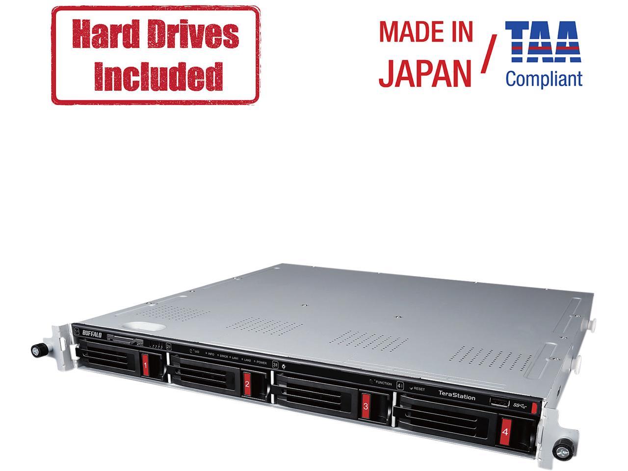 Buffalo TeraStation 3410RN Rackmount 8 TB NAS Hard Drives Included (2 x 4TB) - Annapurna Labs (2 -