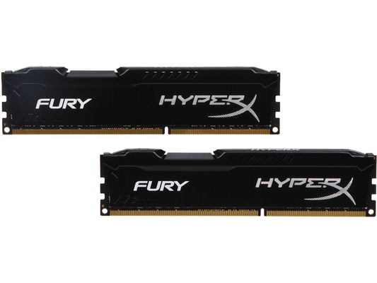 HyperX FURY 16GB (2 x 8GB) 240-Pin DDR3 SDRAM DDR3 1600 (PC3 12800) Desktop Memory Model HX316C10FBK2/16