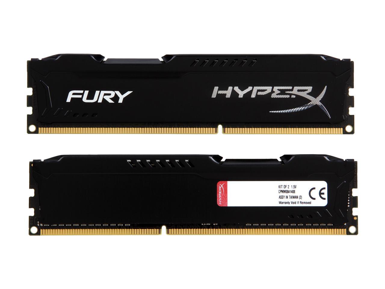 HyperX FURY 8GB (2 x 4GB) 240-Pin DDR3 SDRAM DDR3 1866 Desktop Memory Model HX318C10FBK2/8