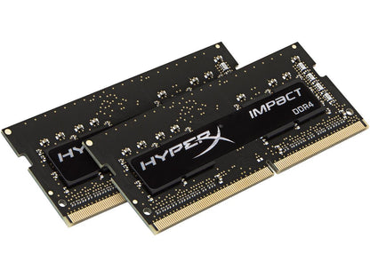 HyperX Impact 16GB (2 x 8GB) DDR4 2666 RAM (Notebook Memory) CL15 XMP SODIMM (260-pin) HX426S15IB2K2/16