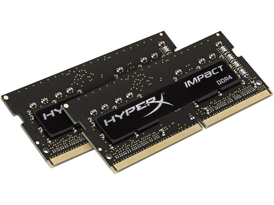 HyperX Impact 16GB (2 x 8GB) DDR4 2666 RAM (Notebook Memory) CL15 XMP SODIMM (260-pin) HX426S15IB2K2/16