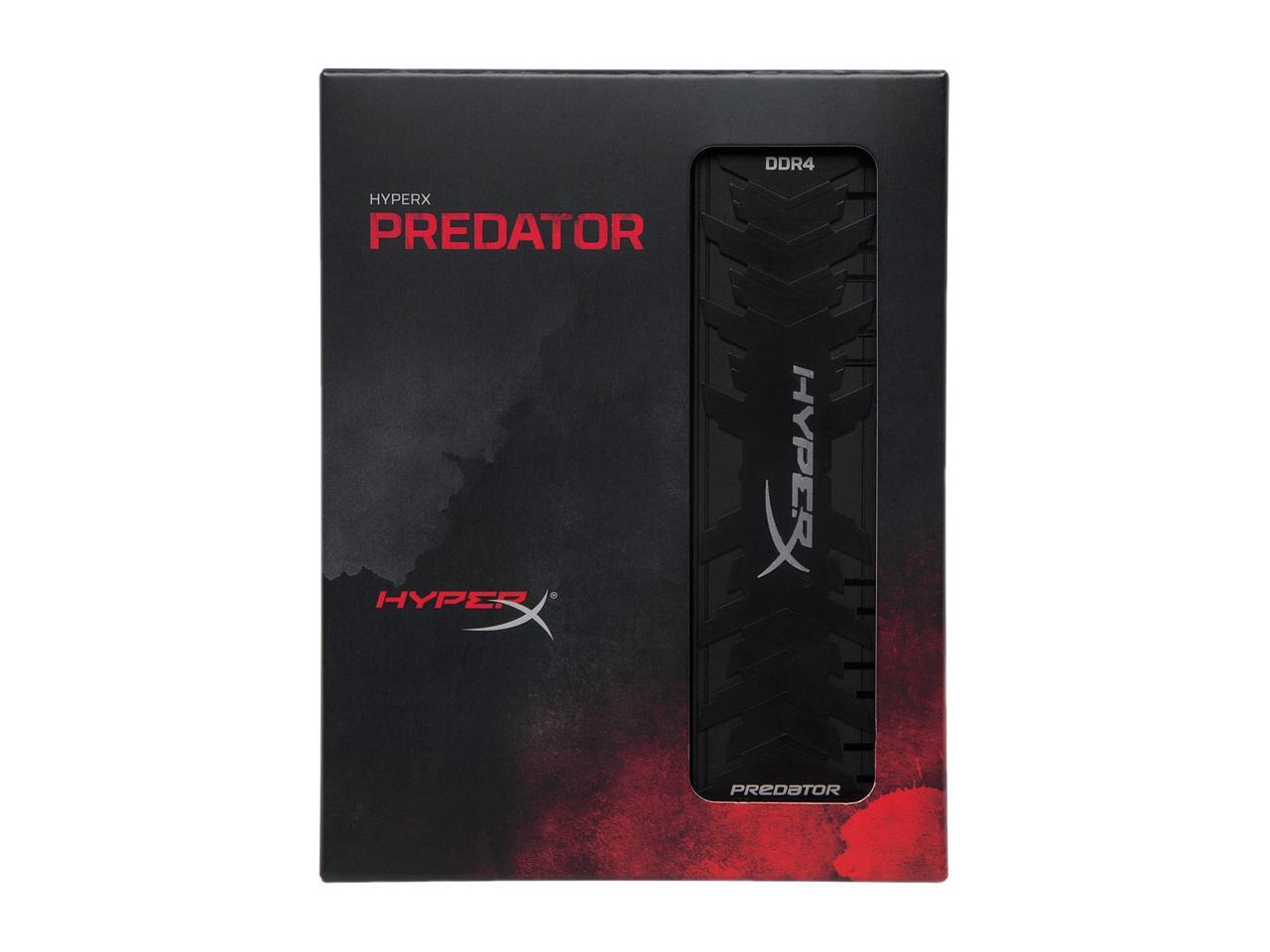 HyperX Predator 16GB (2 x 8GB) DDR4 2666MHz DRAM (Desktop Memory) CL13 1.35V Black DIMM (288-pin) HX426C13PB3K2/16 (Intel XMP)