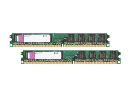 Kingston 2GB (2 x 1GB) 240-Pin DDR2 SDRAM DDR2 400 (PC2 3200) Dual Channel Kit Desktop Memory Model KVR400D2N3K2/2G
