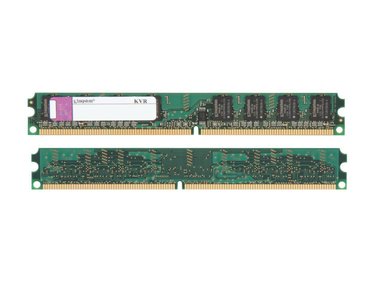 Kingston 2GB (2 x 1GB) 240-Pin DDR2 SDRAM DDR2 400 (PC2 3200) Dual Channel Kit Desktop Memory Model KVR400D2N3K2/2G