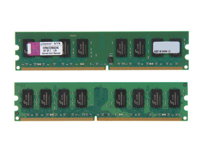 Kingston 4GB (2 x 2GB) 240-Pin DDR2 SDRAM DDR2 667 (PC2 5300) Dual Channel Kit Desktop Memory Model KVR667D2N5K2/4G