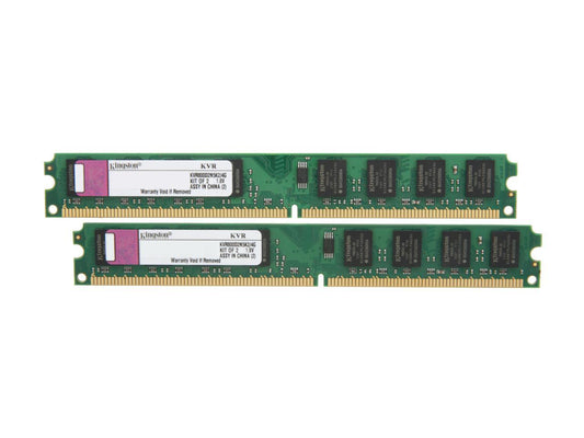 Kingston ValueRAM 4GB (2 x 2GB) 240-Pin DDR2 SDRAM DDR2 800 (PC2 6400) Major Brand Chipset Dual Channel Kit Desktop Memory Model KVR800D2N5K2/4G