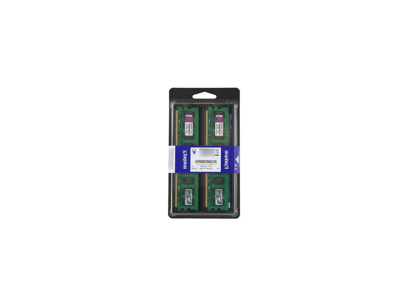 Kingston ValueRAM 4GB (2 x 2GB) 240-Pin DDR2 SDRAM DDR2 800 (PC2 6400) Dual Channel Kit Desktop Memory Model KVR800D2N6K2/4G