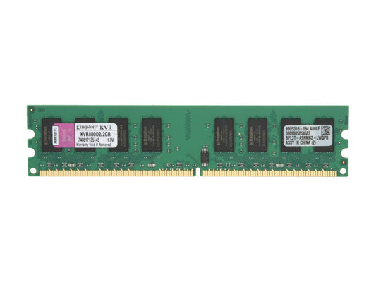 Kingston 2GB 240-Pin DDR2 SDRAM DDR2 800 (PC2 6400) Desktop Memory Model KVR800D2/2GR