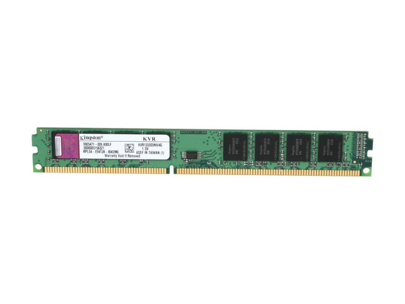 Kingston 4GB 240-Pin DDR3 SDRAM DDR3 1333 (PC3 10600) Desktop Memory Model KVR1333D3N9/4G