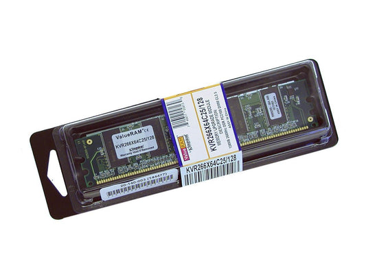 Kingston ValueRAM 128MB 184-Pin DDR SDRAM DDR 266 (PC 2100) Desktop Memory Model KVR266X64C25/128