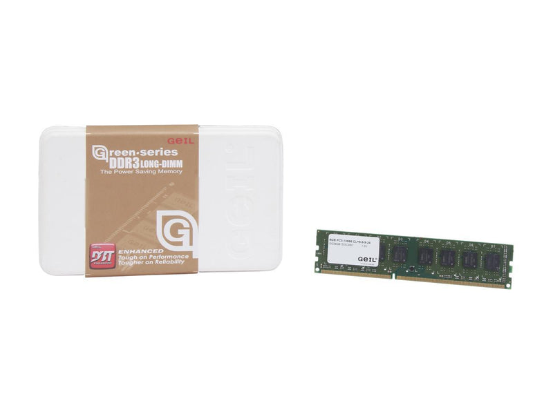 GeIL Green Series 8GB 240-Pin DDR3 SDRAM DDR3L 1333 (PC3L 10600) Desktop Memory Model GG38GB1333C9SC
