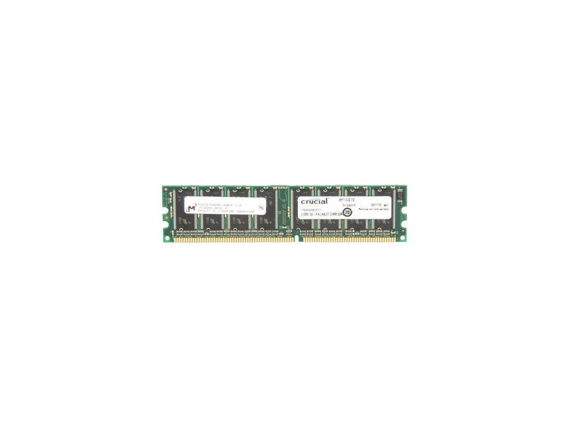 Crucial 512MB 184-Pin DDR SDRAM DDR 400 (PC 3200) Desktop Memory Model CT6464Z40B