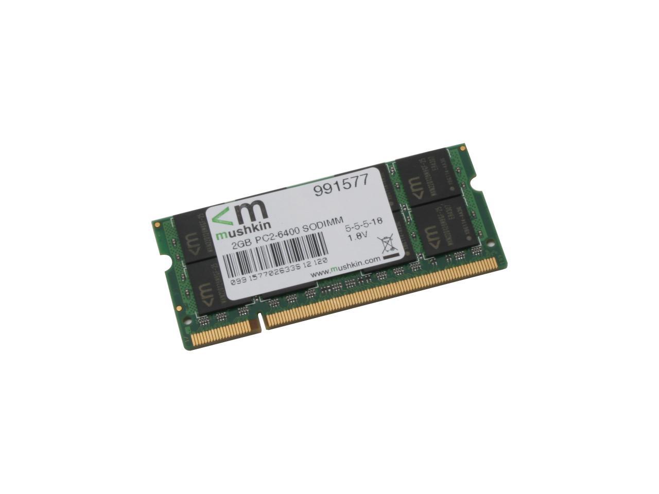 Mushkin Enhanced Essentials 2GB 200-Pin DDR2 SO-DIMM DDR2 800 (PC2 6400) Laptop Memory Model 991577