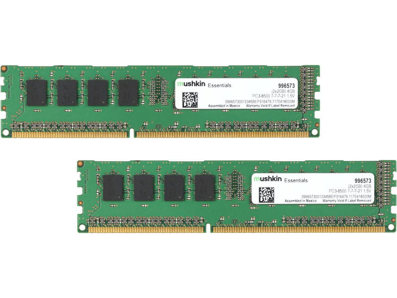 Mushkin Enhanced 4GB (2 x 2GB) DDR3 1066 (PC3 8500) Dual Channel Kit Desktop Memory Model 996573