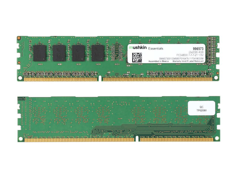 Mushkin Enhanced 4GB (2 x 2GB) DDR3 1066 (PC3 8500) Dual Channel Kit Desktop Memory Model 996573