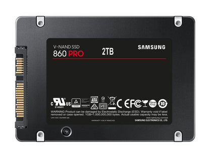 SAMSUNG 860 Pro Series 2.5" 2TB SATA III 3D NAND Internal Solid State Drive (SSD) MZ-76P2T0BW