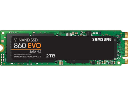 SAMSUNG 860 EVO Series M.2 2280 2TB SATA III 3D NAND Internal Solid State Drive (SSD) MZ-N6E2T0BW