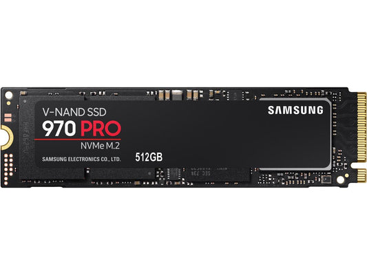 SAMSUNG 970 PRO M.2 2280 512GB PCIe Gen3. X4, NVMe 1.3 64L V-NAND 2-bit MLC Internal Solid State Drive (SSD) MZ-V7P512BW