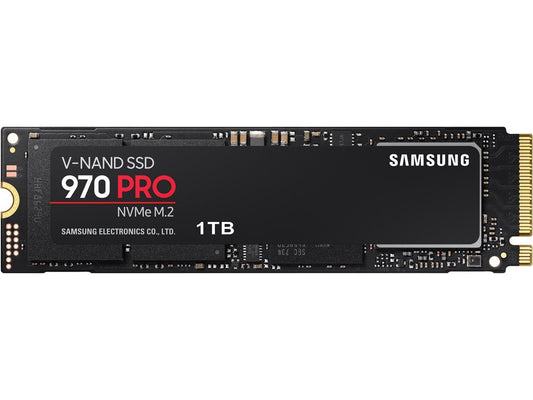 SAMSUNG 970 PRO M.2 2280 1TB PCIe Gen3. X4, NVMe 1.3 64L V-NAND 2-bit MLC Internal Solid State Drive (SSD) MZ-V7P1T0BW