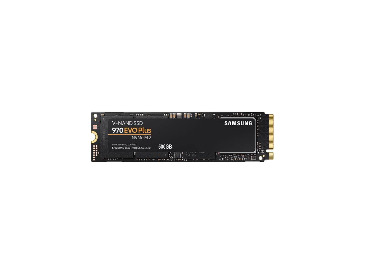 SAMSUNG 970 EVO PLUS M.2 2280 500GB PCIe Gen 3.0 x4, NVMe 1.3 V-NAND 3-bit MLC Internal Solid State Drive (SSD) MZ-V7S500B/AM