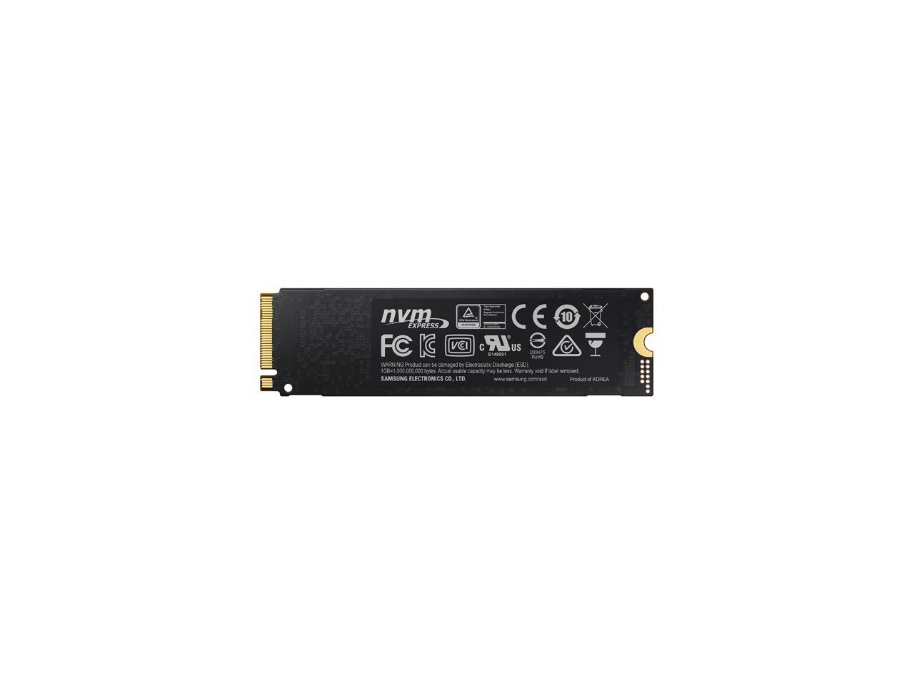 SAMSUNG 970 EVO PLUS M.2 2280 500GB PCIe Gen 3.0 x4, NVMe 1.3 V-NAND 3-bit MLC Internal Solid State Drive (SSD) MZ-V7S500B/AM