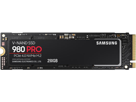 SAMSUNG 980 PRO M.2 2280 250GB PCI-Express 4.0 x4, NVMe Samsung V-NAND Internal Solid State Drive (SSD) MZ-V8P250B/AM