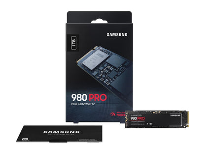 SAMSUNG 980 PRO M.2 2280 1TB PCI-Express 4.0 x4, NVMe Samsung V-NAND Internal Solid State Drive (SSD) MZ-V8P1T0B/AM
