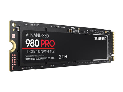 SAMSUNG 980 PRO M.2 2280 2TB PCIe Gen 4.0 x4, NVMe 1.3c Samsung V-NAND Internal Solid State Drive (SSD) MZ-V8P2T0B/AM