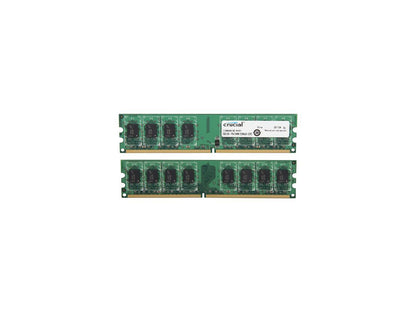 Crucial 4GB (2 x 2GB) 240-Pin DDR2 SDRAM DDR2 1066 (PC2 8500) Micron Chipset Dual Channel Kit Desktop Memory Model CT2KIT25664AA1067