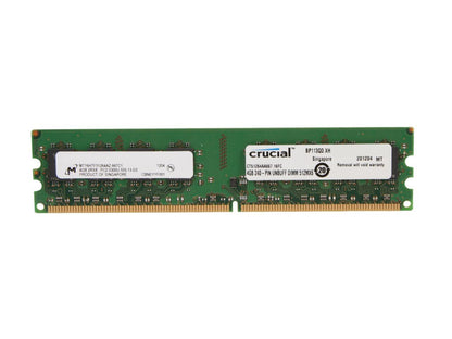 Crucial 4GB 240-Pin DDR2 SDRAM DDR2 667 (PC2 5300) Desktop Memory Model CT51264AA667