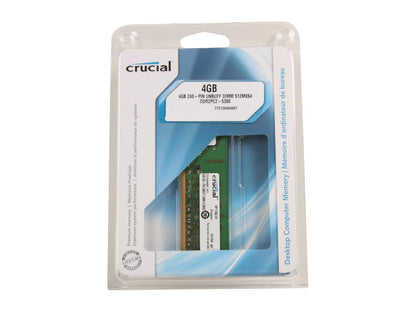 Crucial 4GB 240-Pin DDR2 SDRAM DDR2 667 (PC2 5300) Desktop Memory Model CT51264AA667