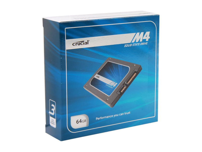 Crucial M4 CT064M4SSD2CCA 2.5" 64GB SATA III MLC Internal Solid State Drive (SSD) with Transfer Kit